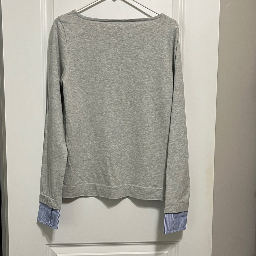 J. Crew Factory Cuffed Boatneck Shirt Small - Picture 3 of 7